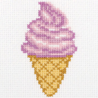 Набор для вышивания "Мороженое" 8х11,5см (канва, нитки, игла, схема) 12-013