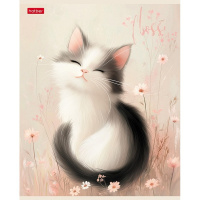 Тетрадь А5 48л клетка "Flossy" на скобе ламинация Soft-touch 5 дизайнов 092513