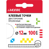 Клеящие подушечки прозрачные 100шт 1,2см двусторонние в рулоне 4163304