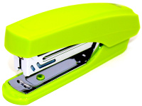 Степлер №10 15л глубина 45мм, со встроенным антистеплером, пластик салатовый E0238