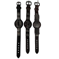 Браслет кож. зам 26,5см на застежке, с металлическими элементами Y8016-18