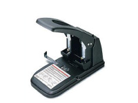 Дырокол мощный 100л 2-отв, d-6мм, с линейкой, металл, черный KW-trio.-938