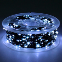 Эл/гирлянда 500 белых диодов длина 50м, 8 режимов, зеленый металл.провод Y10683-24