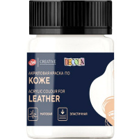 Краска акриловая по коже 50мл белая банка Декола 26128104