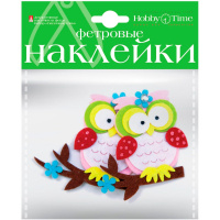 Декор.наклейки "Сказочные совы" фетр №21 3вида 2-093/21