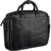 Сумка "Авангард" 40x29x11см, 1 отделение, 3 кармана, черная, экокожа 1130