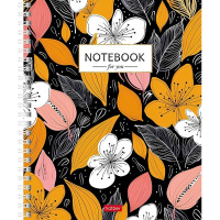 Тетрадь А5 96л клетка "Соцветие красоты" на спирали ламинация Soft-touch 2 дизайна 087978