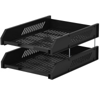 Набор из 2-х лотков горизонтальных сетчатых "Classic" 26х15х34см пластик, черный 4611