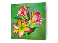 Салфетка 33х33мм 1шт Лилии трехслойная 1004850