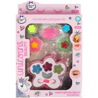 Косметика для девочек (тени для век с блестками, блеск для губ 3шт, 2 заколки) 10637H-UNI-ML