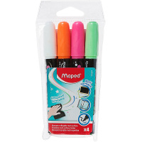 Набор маркеров для белой доски 4шт, пулевидный наконечник, толщина линии 2-4мм 743547