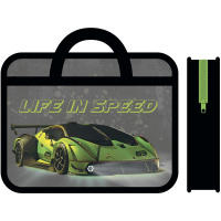 Папка с ручками 33x26х7,5см "Life in speed" пластик ПМ-А4-25