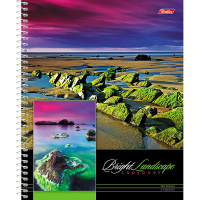 Тетрадь А5 100л клетка "Экзотические ландшафты" на спирали, с карманом 100Ткм5B1сп_03578/036847