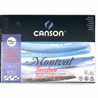 Альбом д/акварели 18х25см 12л 270г/м2 100% целлюлоза "Монтваль" склейка, снежное зерно 200807323