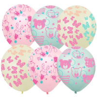 Шар воздушный 30см(12") Зайки и Мишки ассорти 6078164