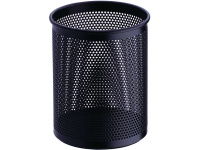 Подставка д/канц.принадлежностей d-8х10см сетчатая металлическая, черная Е909