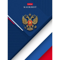 Бизнес-блокнот А6 64л "Россия" клетка/линия 7БЦ матовая ламинация 64ЗКт6В5_30042/082506