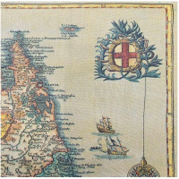 Набор салфеток для декупажа 33х33мм 20шт Карта Y6791-18