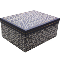Коробка подарочная "Черные узоры" 30х22х13,5см картон D10-5