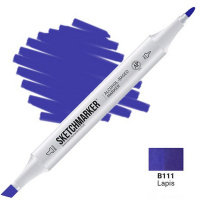 Маркер спиртовой двухсторонний "Sketchmarker" лазурит SM-B111