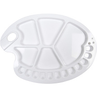 Палитра 34х24,5см овальная 17 ячеек пластик Y9138-19/2039436