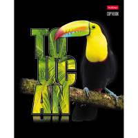 Тетрадь А5 48л клетка "Птица Дивная" на скобе 3D лак матовая ламинация 5 дизайнов 061406