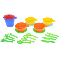 Набор посуды "Чайный" 14х8х8см 21 предмет, пластик ПИ000096