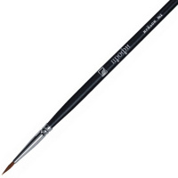 Кисть синтетика круглая №2 длинная ручка "Профи" 4607096501075