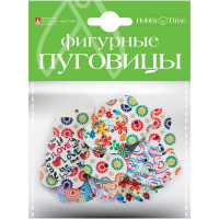 Набор фигурные пуговицы "Цветочки" №4 2-171