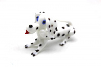 Сувенир Собака 6см белая стекло Y5813-17