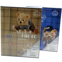 Фотоальбом 200 фото 10*15см "Мишки" 26,5х21х5,5см 2 вида MX2-404