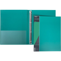 Папка на 4-х кольцах "Standard" А4 25мм пластик 0,70мм, зеленая 4AB4_00107/038481