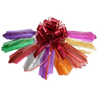 Бант - шар 3см диаметр 10см Полосы-Матовый 10 цветов Y7010-18