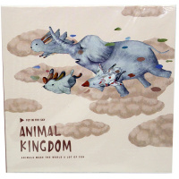 Скетчбук 21х21см 80л 100г/м2 "Animal kingdom" кремовая бумага склейка Y8933-19