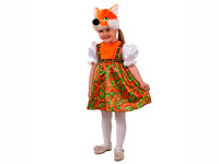 Карн.костюм Лиса Лизавета р.28 рост 110см (сарафан, маска) сатин 5010-28