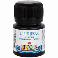 Краска акриловая 20мл черная Декола 2926810