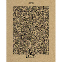 Тетрадь А5 96л клетка "Art of nature" на скобе крафт 96Т5В1/057592
