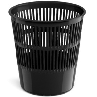 Корзина д/бумаг 9л круглая сетчатая, пластик, черная "Classic" 55908