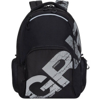 Рюкзак 32х42х22см, 1100гр, 2 отделения, 4 кармана, черный/серый светоотражающий RU-423-14/6