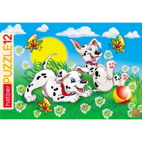 Пазлы 12 эл. "Далматинцы" 20х30см в рамке 12ПЗ4_10423/026185