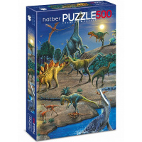 Пазлы 500 эл. "Premium. Эра динозавров" 33х48см 500ПЗ2_19519/071108