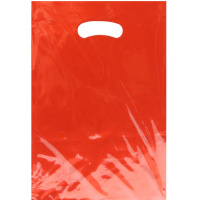 Пакет подарочный 17,5х25см фольга красный Y10436-24