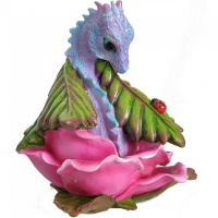 Сувенир "Дракон в цветке" 11,5х10х10,5см полистоун SGD010/716379