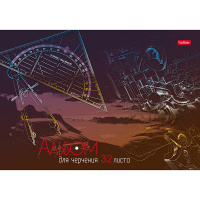 Альбом для черчения А4 32л "Детали " склейка, жесткая подложка 32Ач4Aк_09361/004191