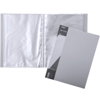 Папка 100 вкладышей "Standard" А4 пластик 0,80мм серая 100AV4_00114/039806