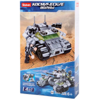 Конструктор "Сухопутная машина" 128 деталей 23х14х4см пластик (1 фигурка) M38-B0793C