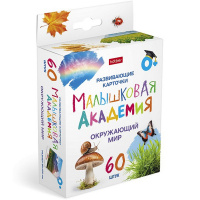 Развивающие карточки "Малышковая Академия. Окружающий мир" 60шт. картон НП_32982/089530