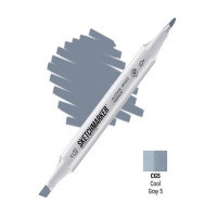 Маркер спиртовой двухсторонний "Sketchmarker" прохладный серый 5 SM-CG5