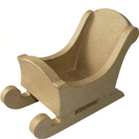 Заготовка д/декор. "Сани" 24*13*17см папье-маше PAM-070