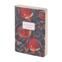 Тетрадь А5 60л линия "Flora. Гранат" прошитый блок, искусственная кожа 7-60-1316/06